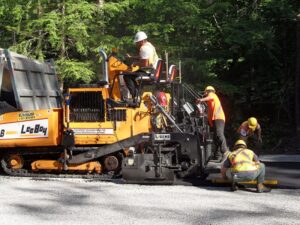 Drain Bros. Paving a Tennis Court