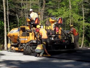 Drain Bros. Paving a Tennis Court