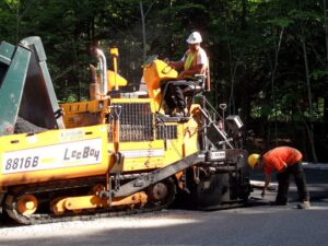 Drain Bros. Paving a Tennis Court