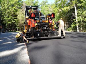 Drain Bros. Paving a Tennis Court